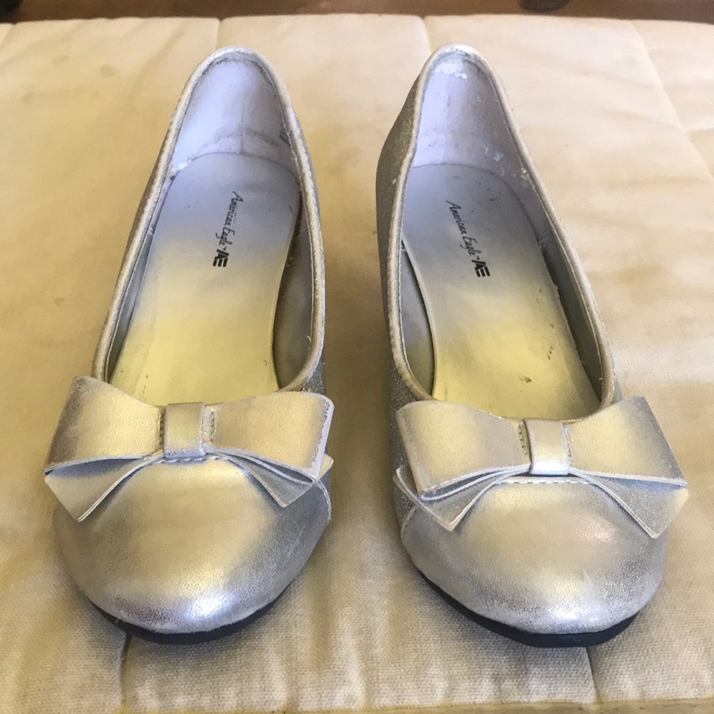 Girls silver dress shoes